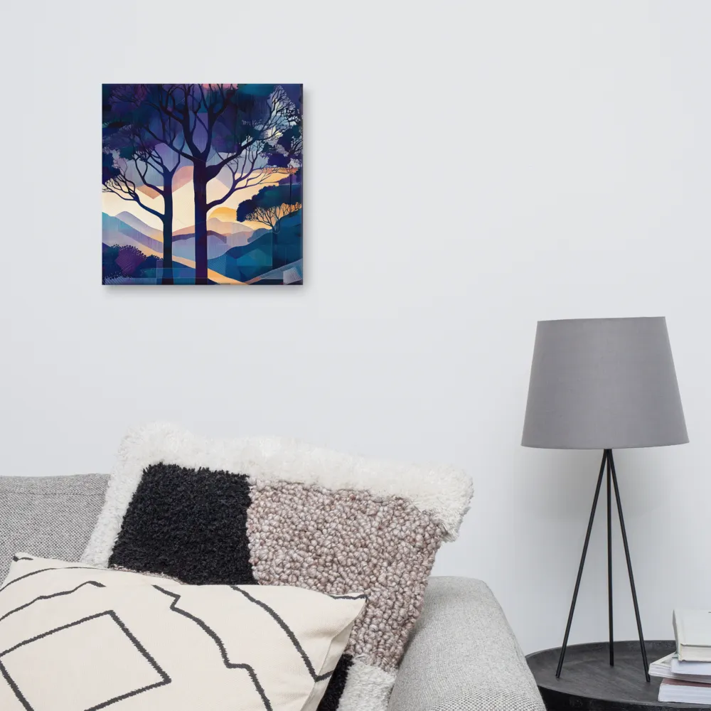 Tranquil Geometry: A Journey Through Color | Canvas | 16″×16″