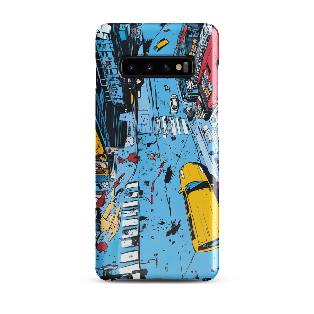 Urban Chaos: Aerial View of City Life | Phone Case |  S10 Plus | Snap Case | Glossy