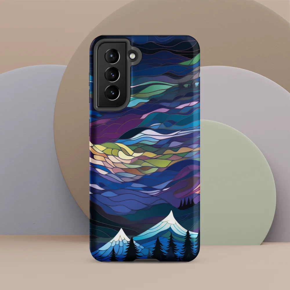 Twilight Peaks: An Abstract Mountain Landscape