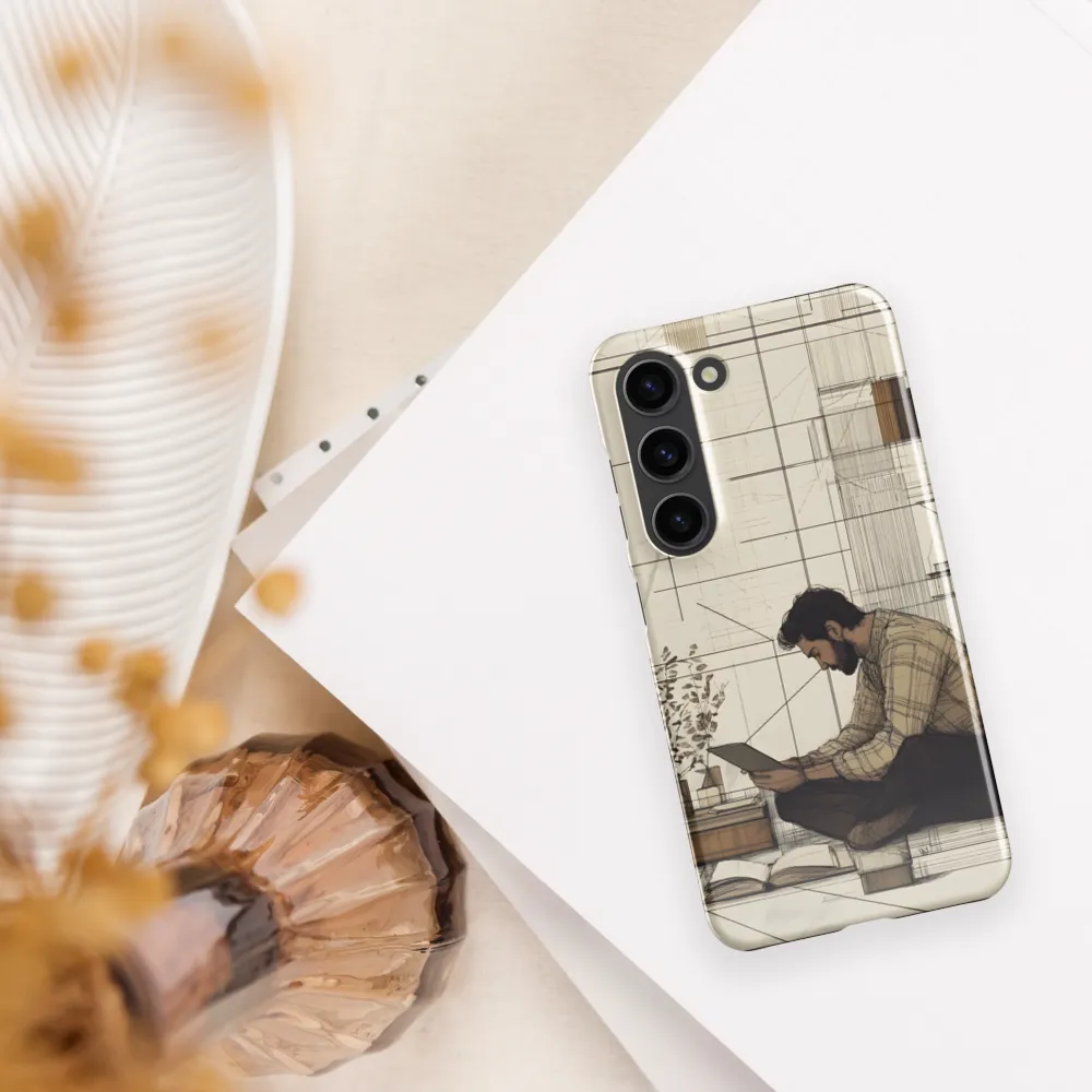 Quiet Reflections in Line | Phone Case |  S23 | Snap Case | Glossy
