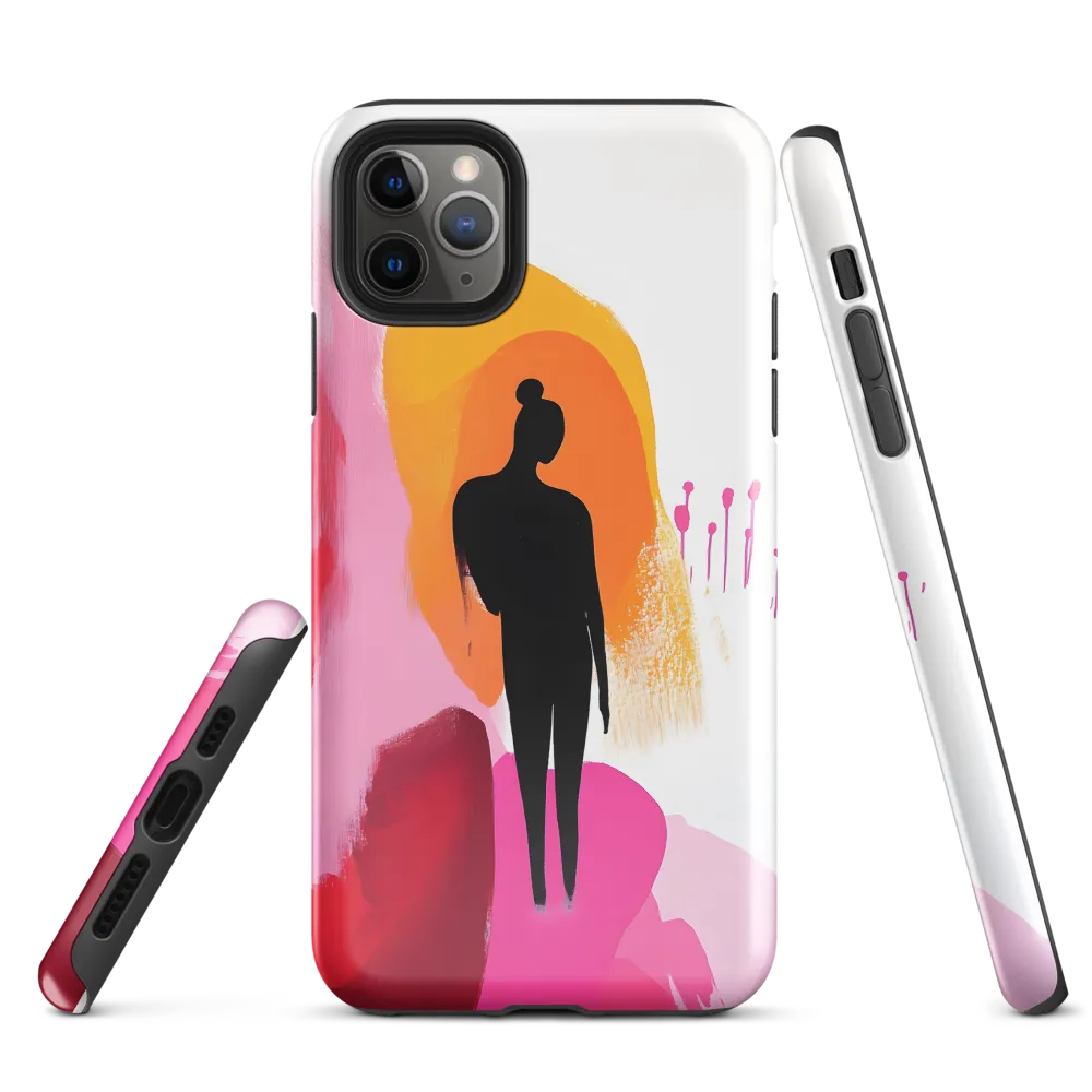 Silhouette in Colorful Abstraction | Phone Case |  11 Pro Max | Tough Case | Glossy