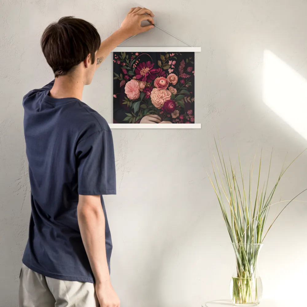 Botanical Elegance | Poster With White Wood Hanger | 14″×14″