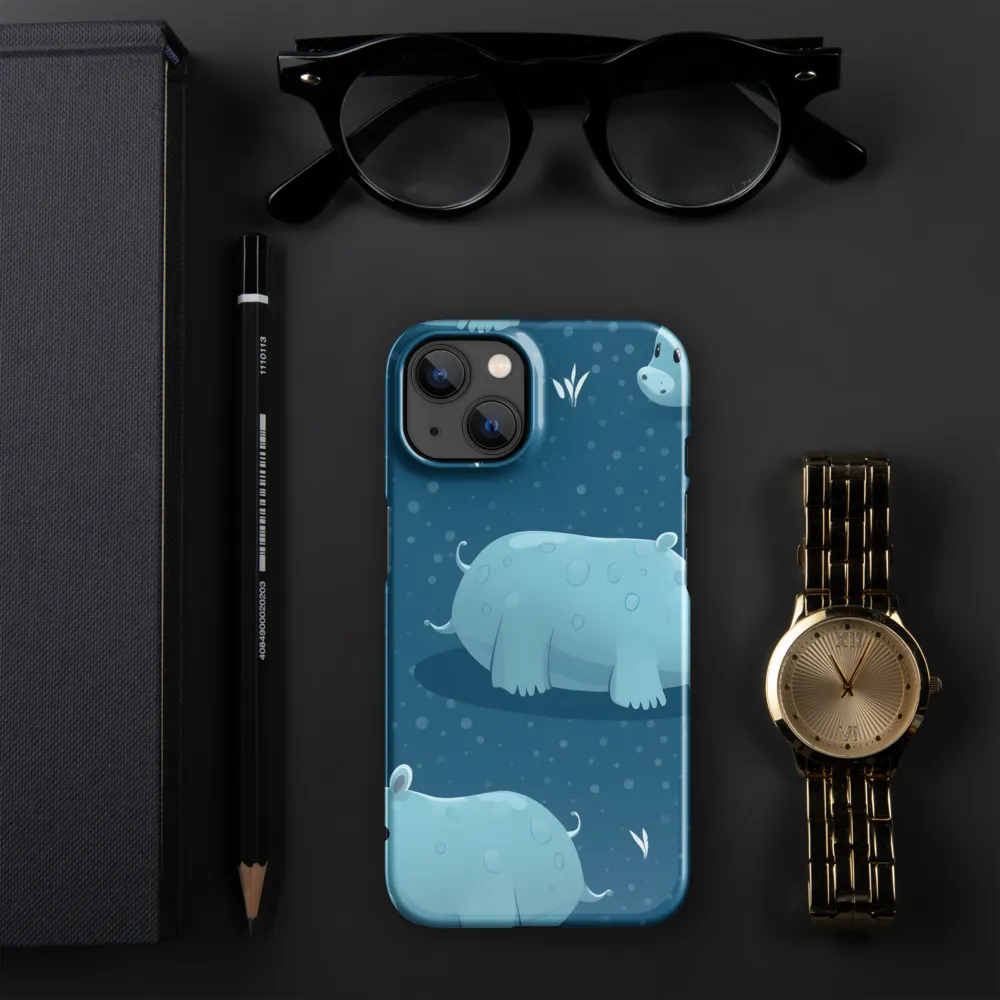 Whimsical Hippo Play | Phone Case |  13 | Snap Case | Glossy