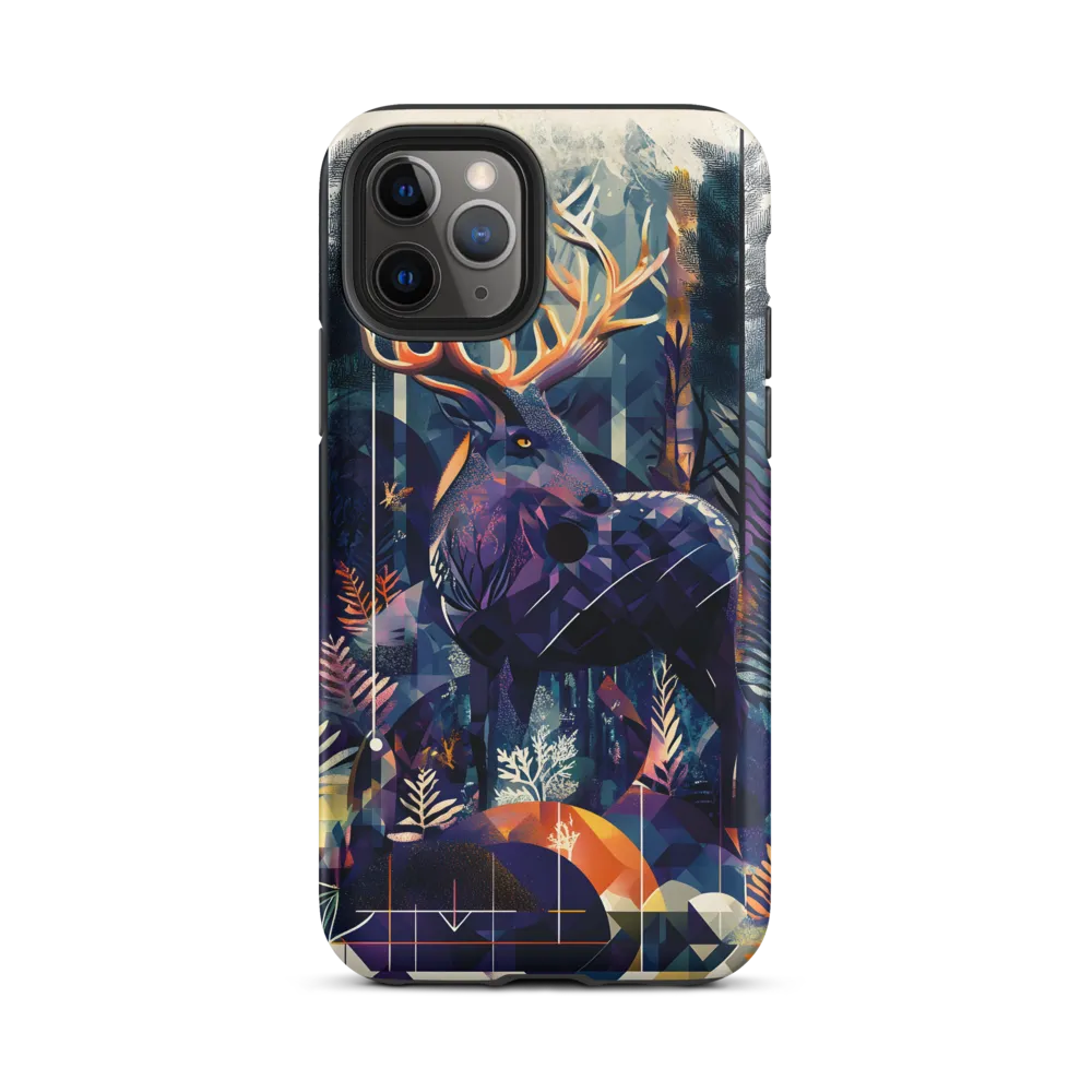 Majestic Serenity: A Geometric Forest Encounter | Phone Case |  11 Pro | Tough Case | Matte