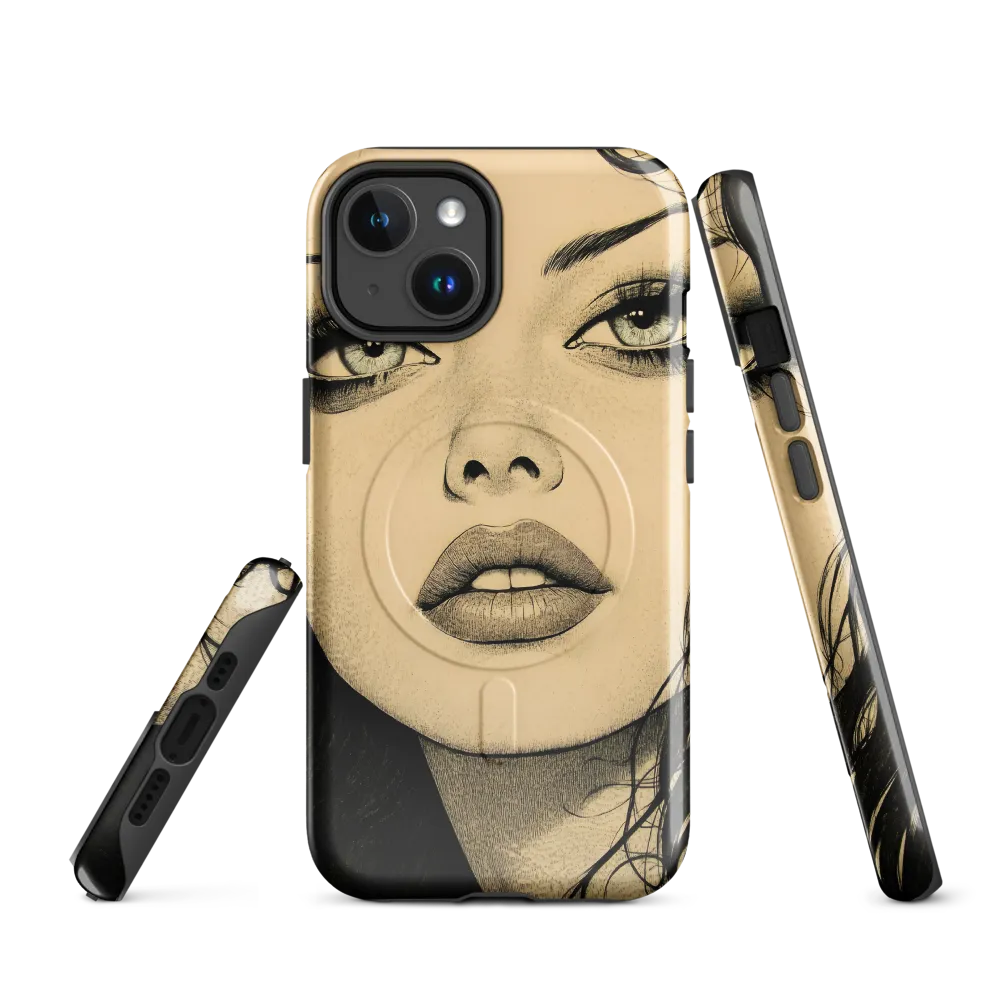 Enigmatic Gaze | Phone Case |  14 | MagSafe® Tough Case | Glossy