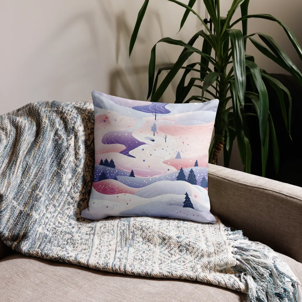 Dreamy Winter Landscape | Pillow | 18″×18″