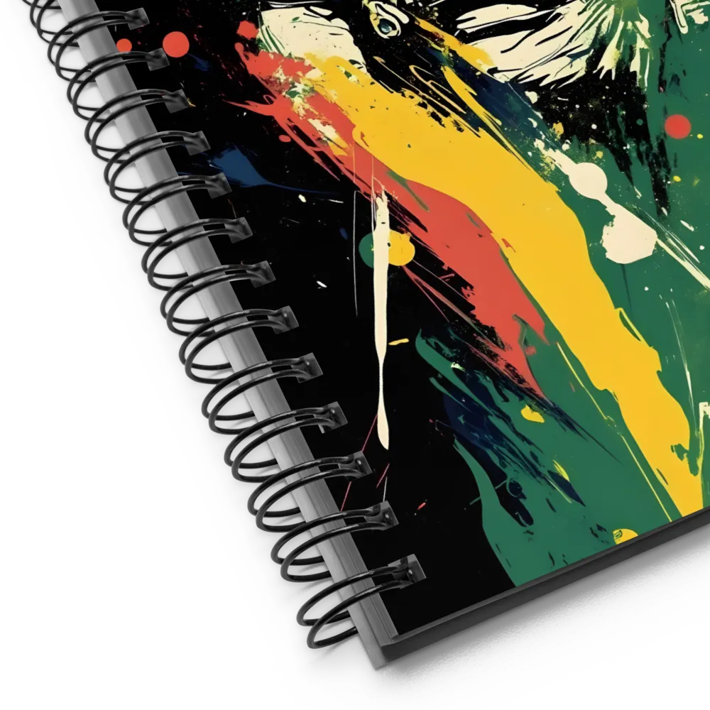 Cosmic Splash: The Astronaut's Journey | Spiral Notebook