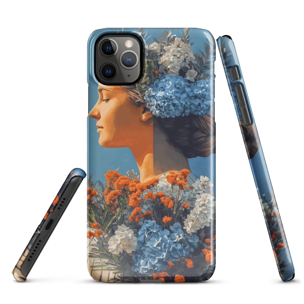 Floral Reverie: A Portrait of Serenity | Phone Case |  11 Pro Max | Snap Case | Glossy