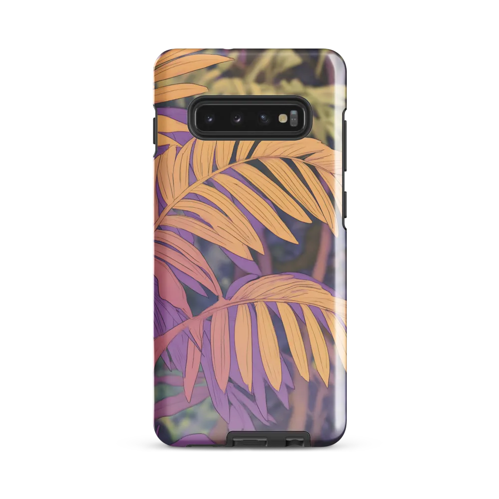 Harmonious Leaves in Digital Twilight | Phone Case |  S10 Plus | Tough Case | Glossy