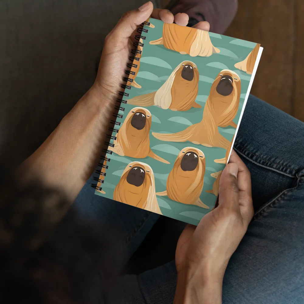 Whimsical Walrus Wonderland | Spiral Notebook