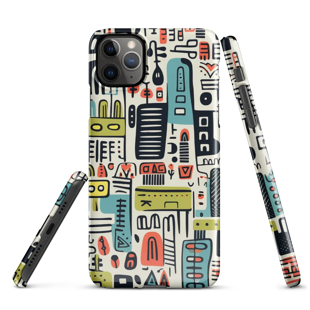 Urban Whimsy: A Playful Cityscape | Phone Case |  11 Pro Max | Snap Case | Glossy