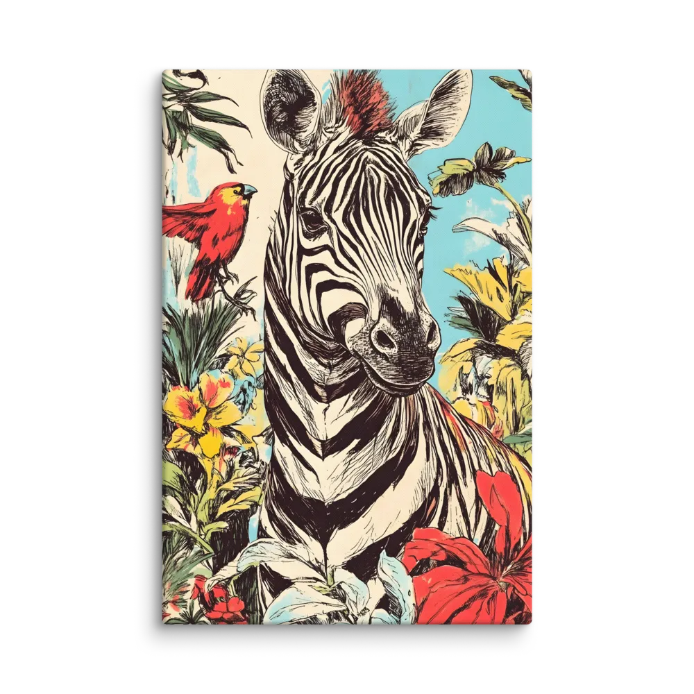 Zebra in Tropical Reverie