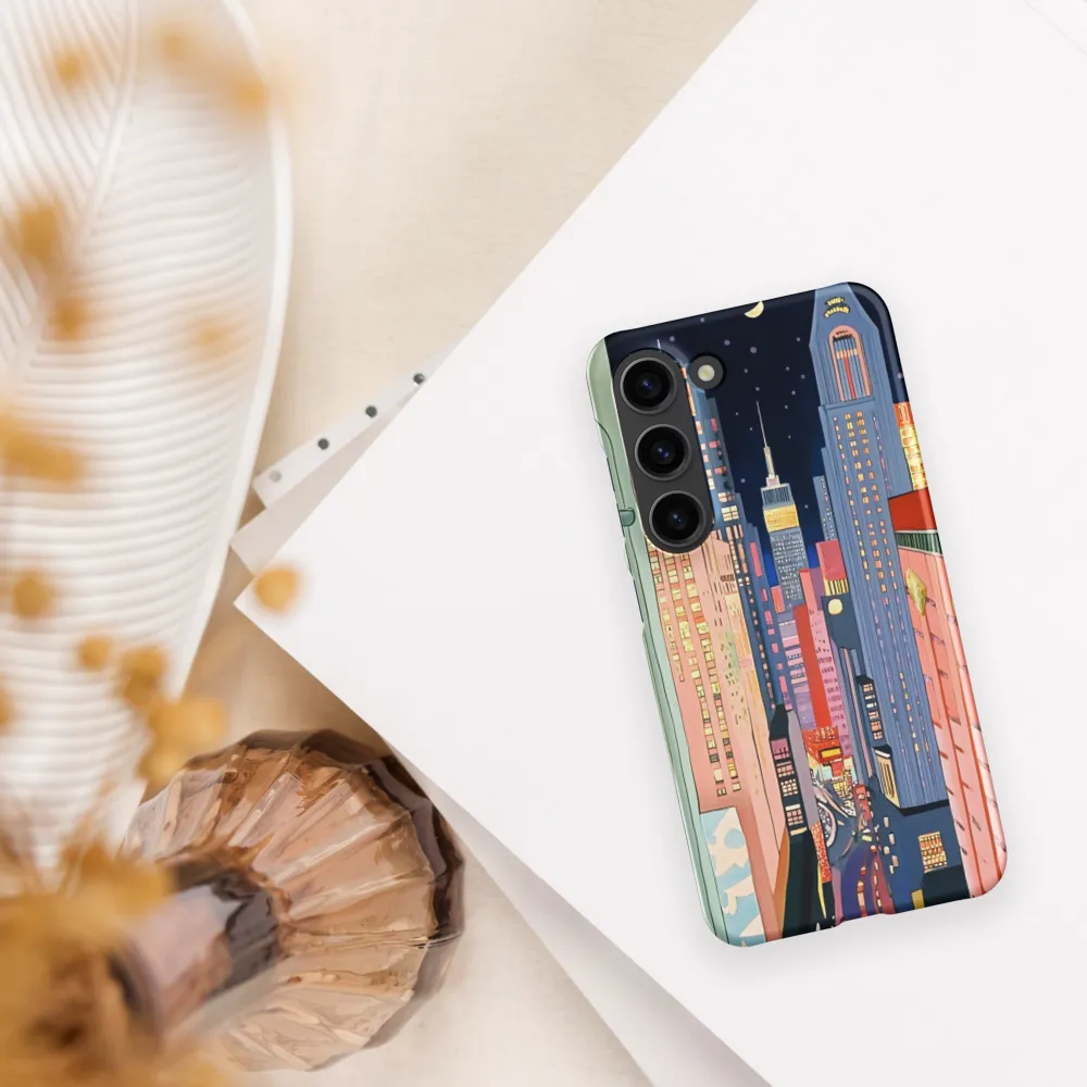 Urban Dreamscape: A Pop Art Night | Phone Case |  S23 | Snap Case | Matte