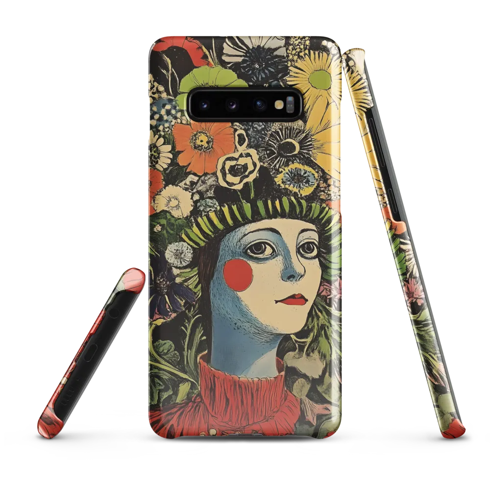 Floral Whimsy: A Portrait of Nature's Embrace | Phone Case |  S10 Plus | Snap Case | Glossy