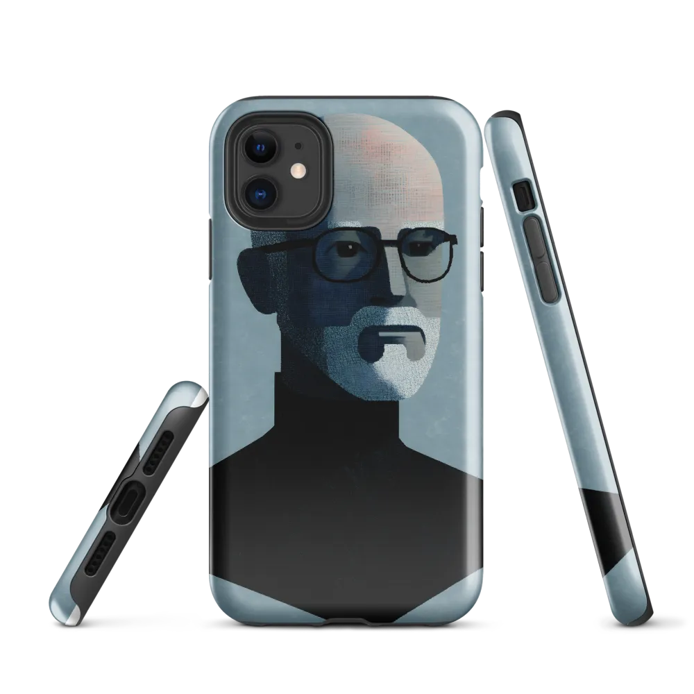 Minimalist Portrait of a Modern Man | Phone Case |  11 | Tough Case | Glossy