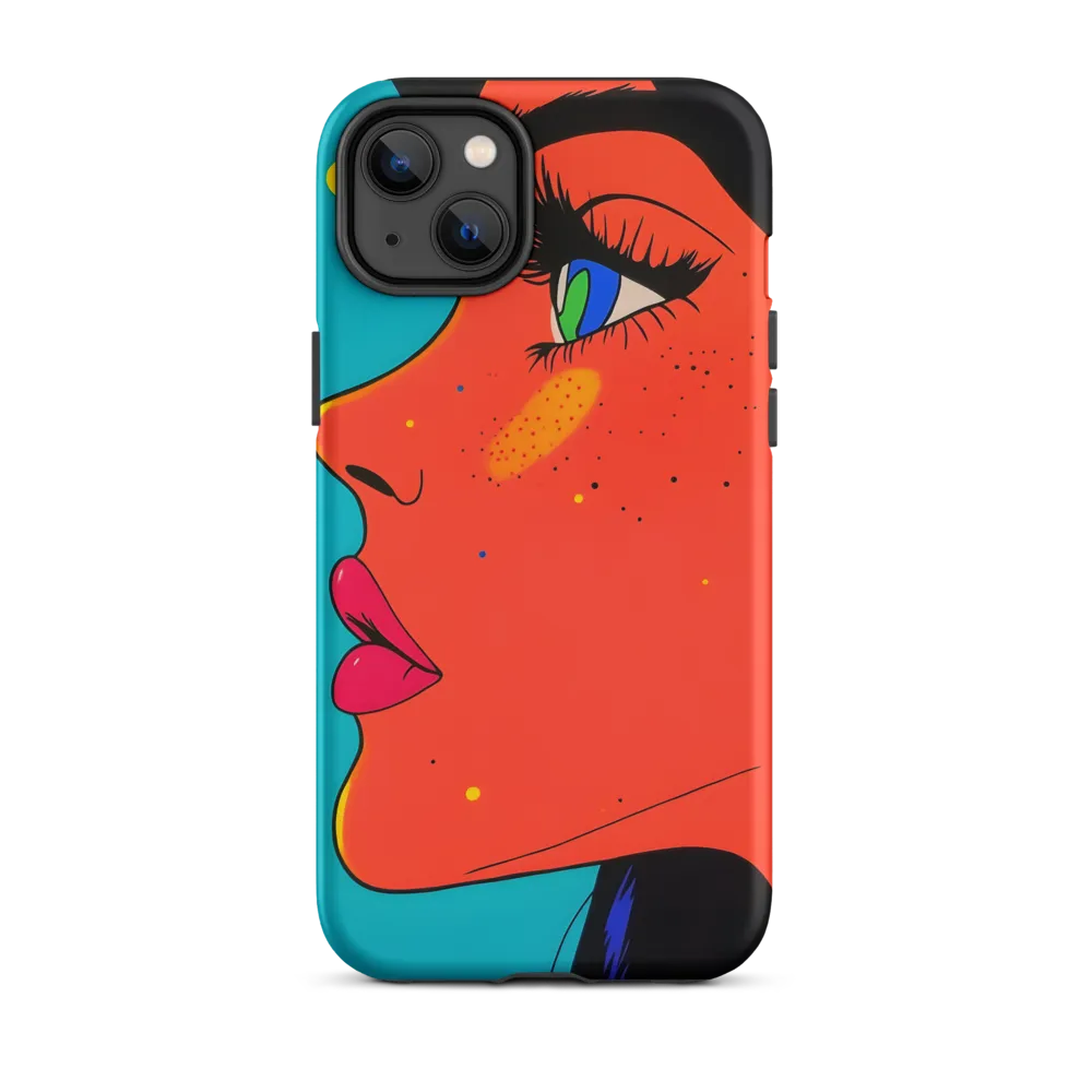 Vibrant Feminine Profile in Pop Art