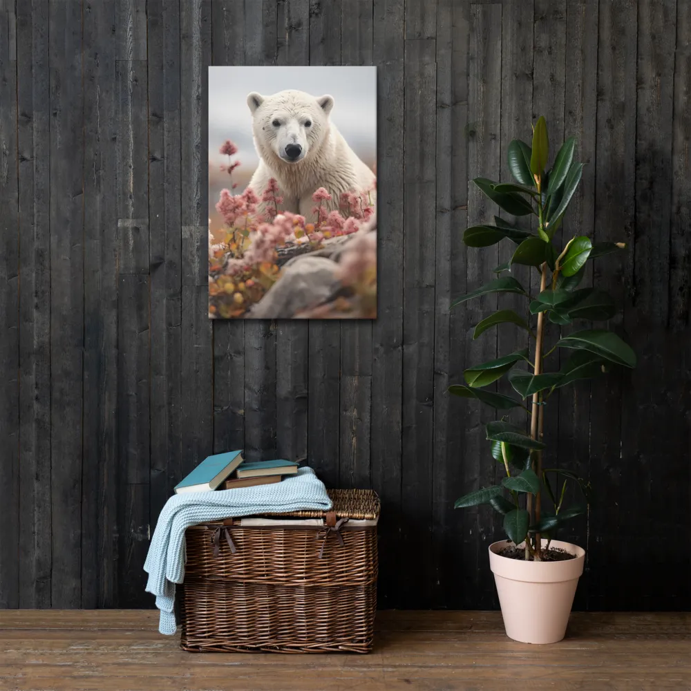 Curiosity Among Blooms: The Polar Bear