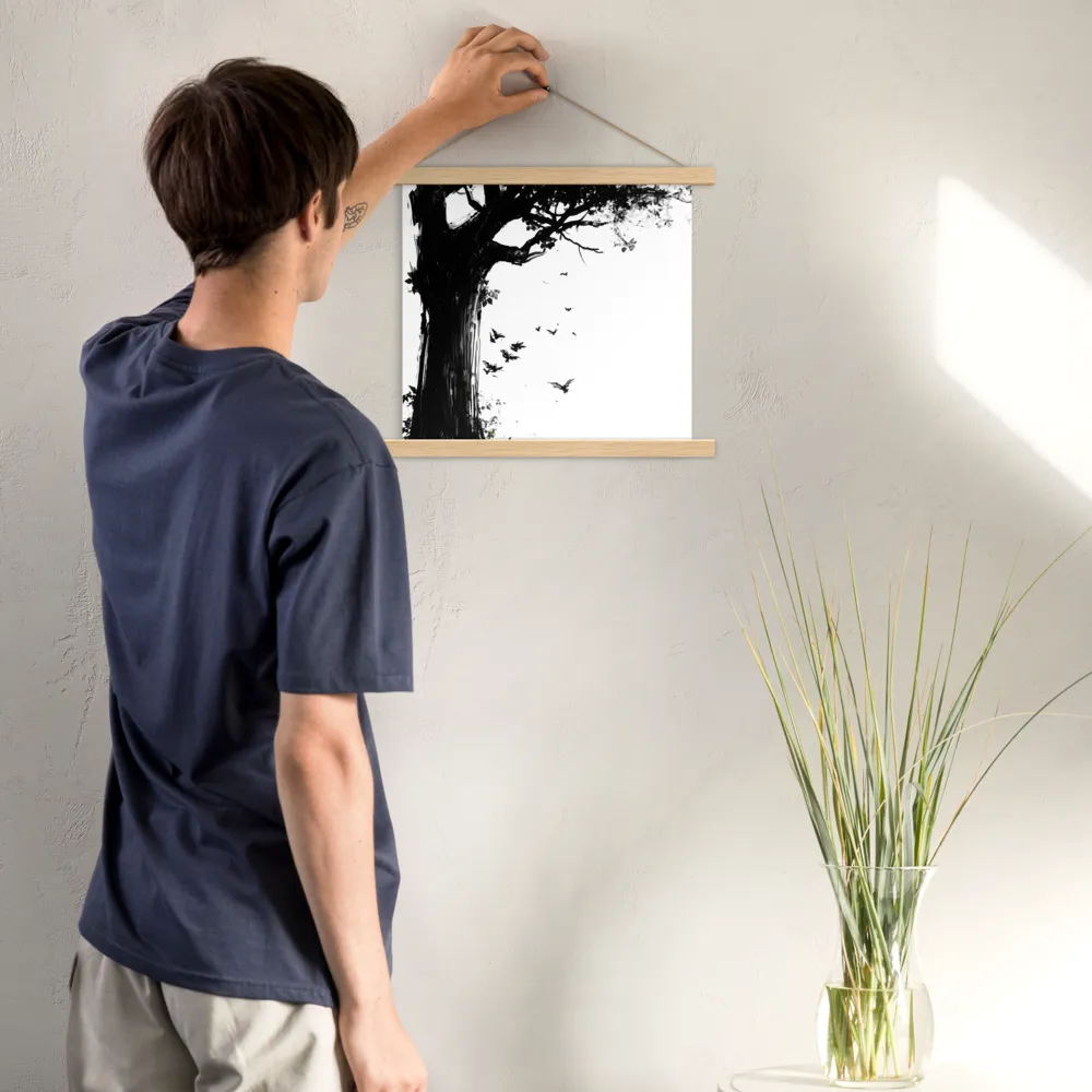 Whispers of Nature | Poster With Oak Wood Hanger | 14″×14″