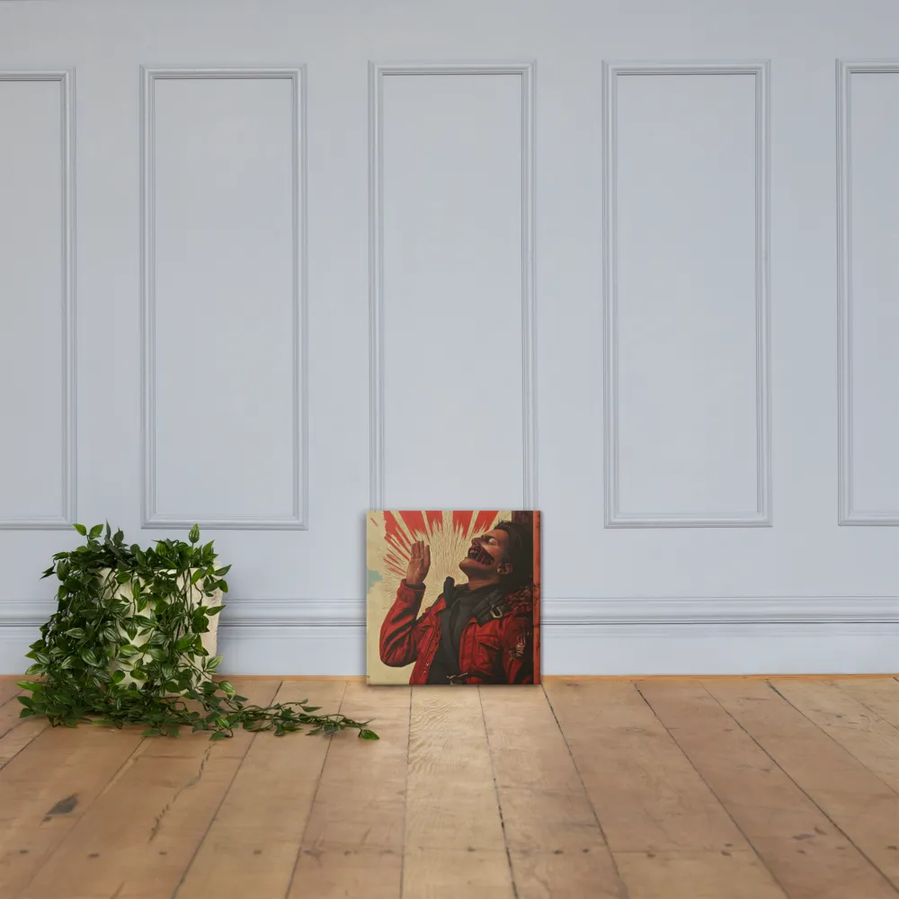 Defiant Echoes of Ruin | Canvas | 16″×16″