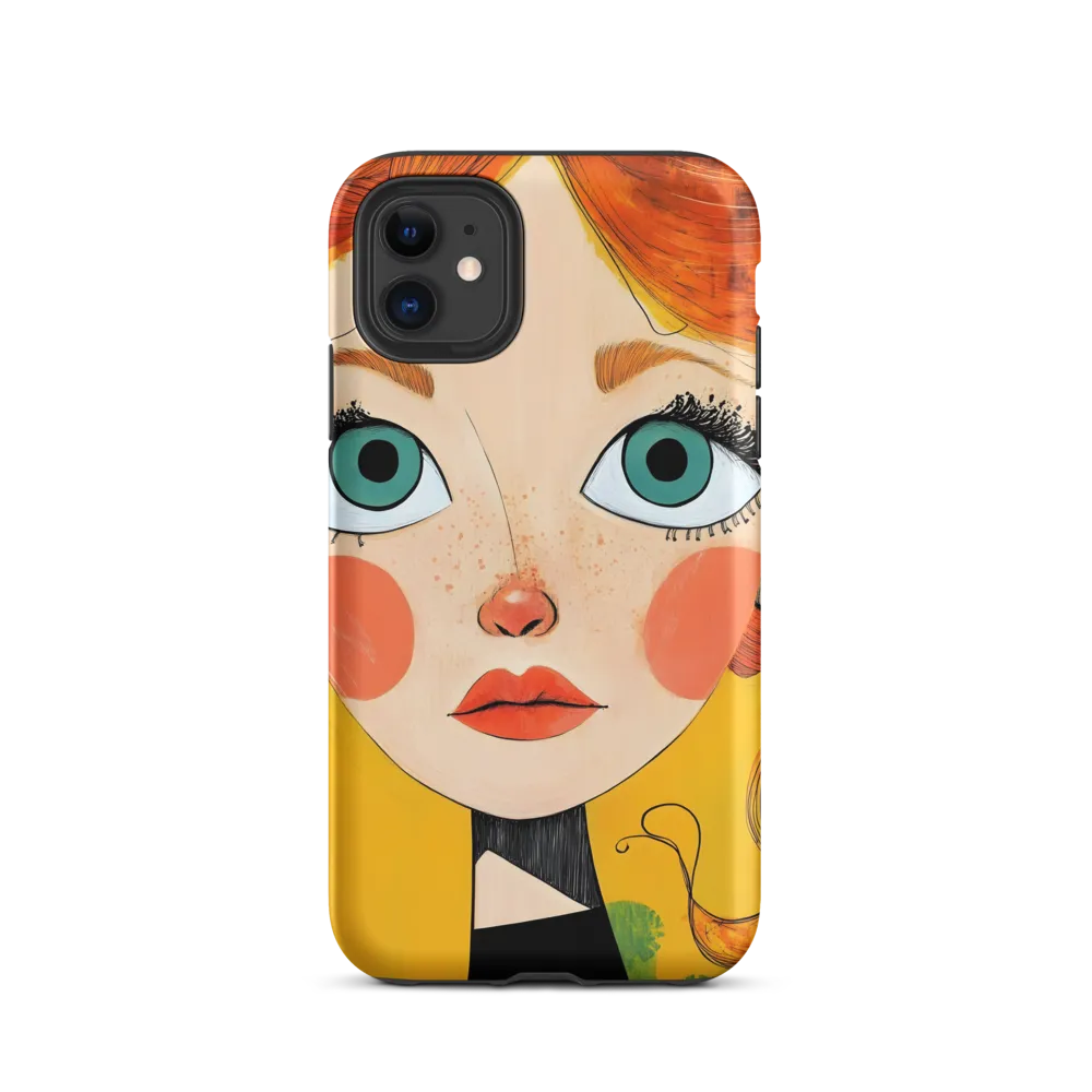 Whimsical Portrait of a Girl | Phone Case |  11 | Tough Case | Matte