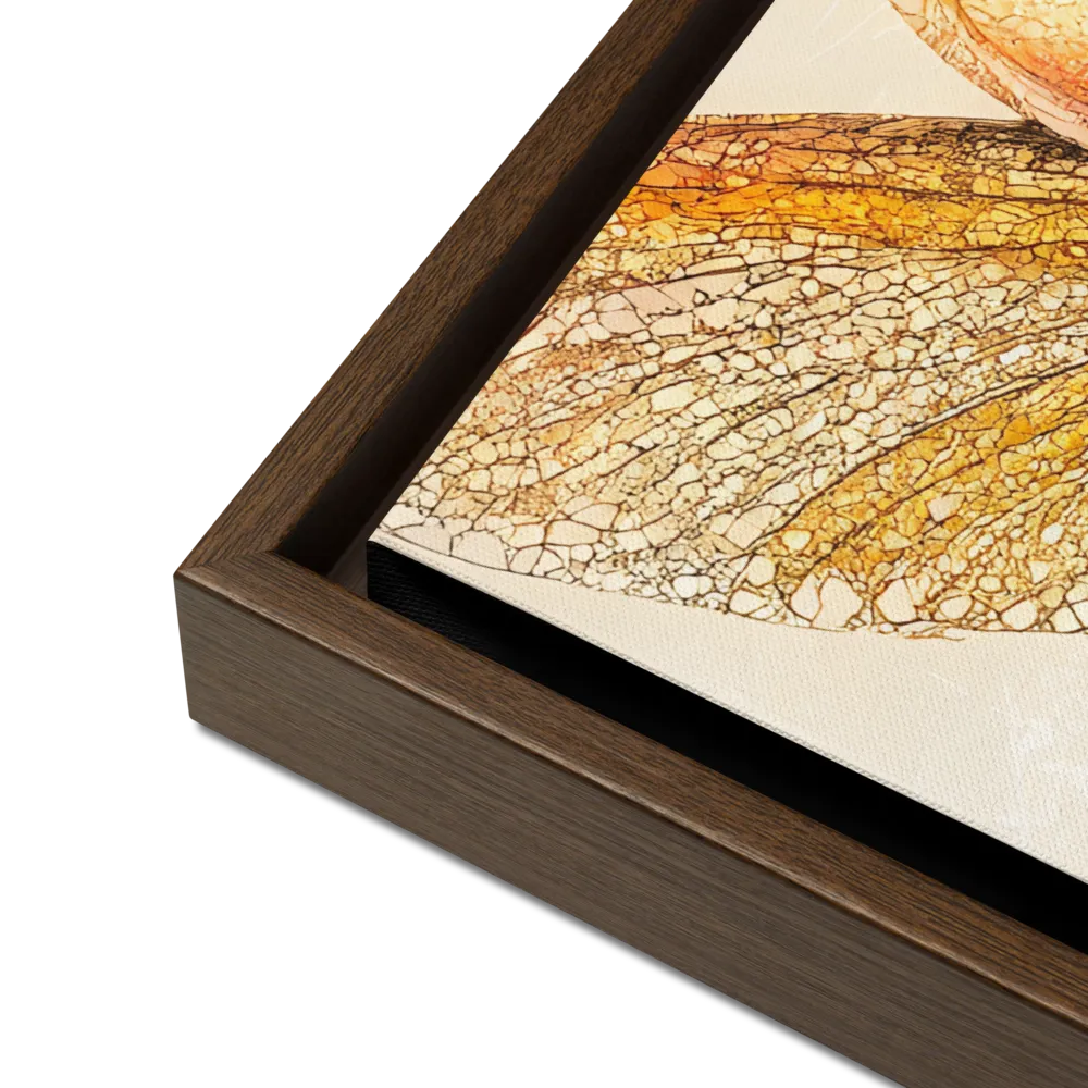 Whispers of the Frosted Meadow | Canvas with Brown Frame | 18″×24″
