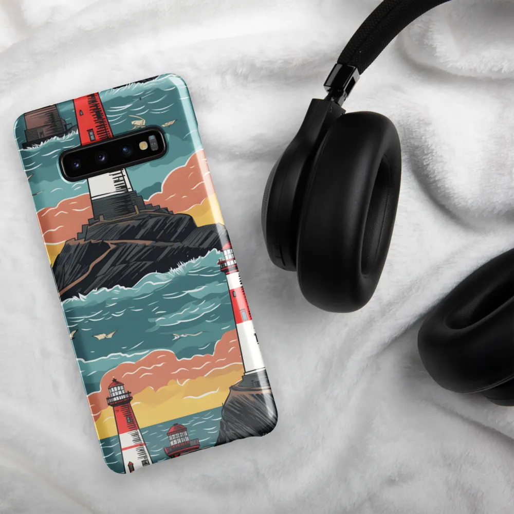 Lighthouses in a Whimsical Ocean | Phone Case |  S10 Plus | Snap Case | Glossy