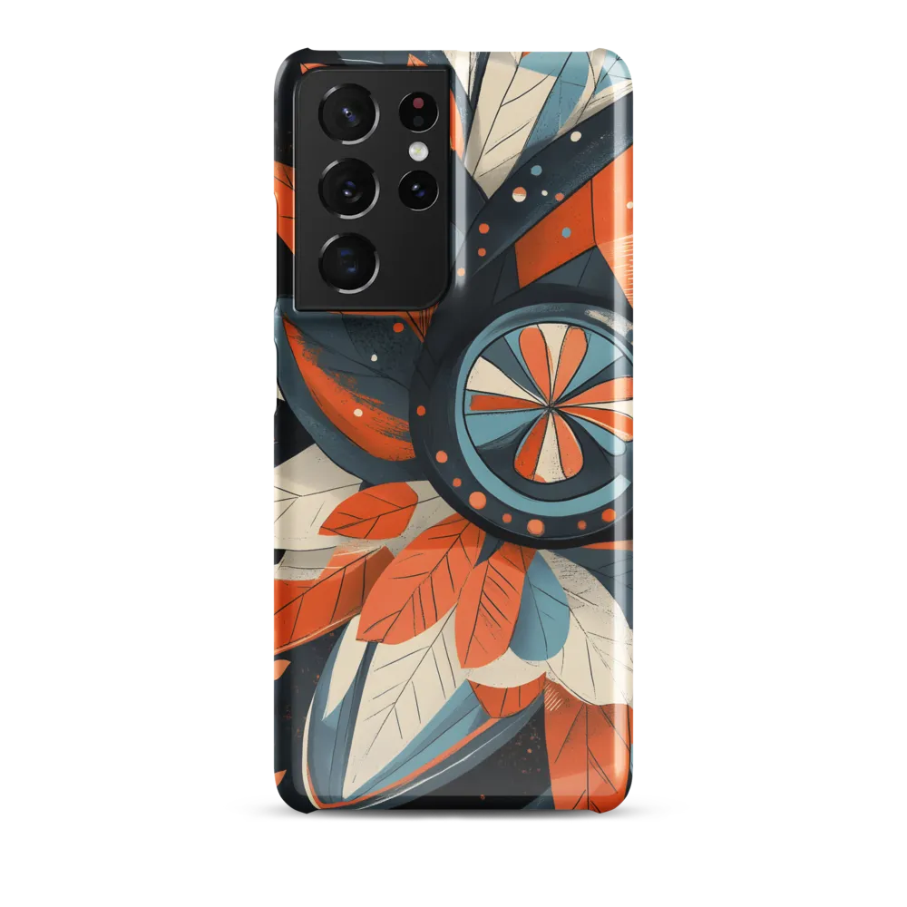 Floral Symphony in Orange and Teal