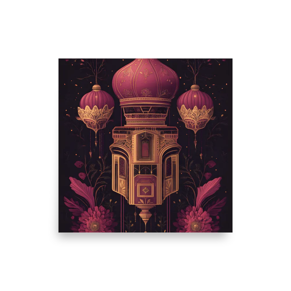 Ornate Harmony: A Digital Floral Architecture | Poster | 18″×18″