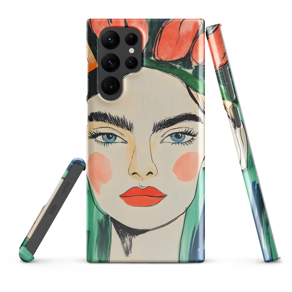 Radiant Bloom: A Serene Portrait | Phone Case |  S22 Ultra | Snap Case | Glossy