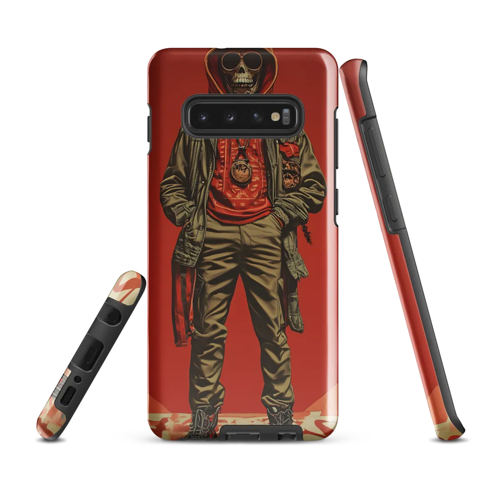 Urban Rebellion: The Skeleton Icon | Phone Case |  S10 Plus | Tough Case | Glossy