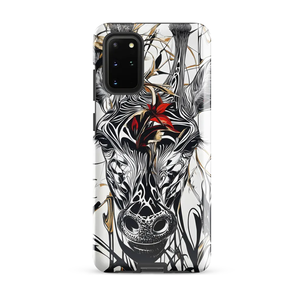 Floral Elegance: The Giraffe's Portrait