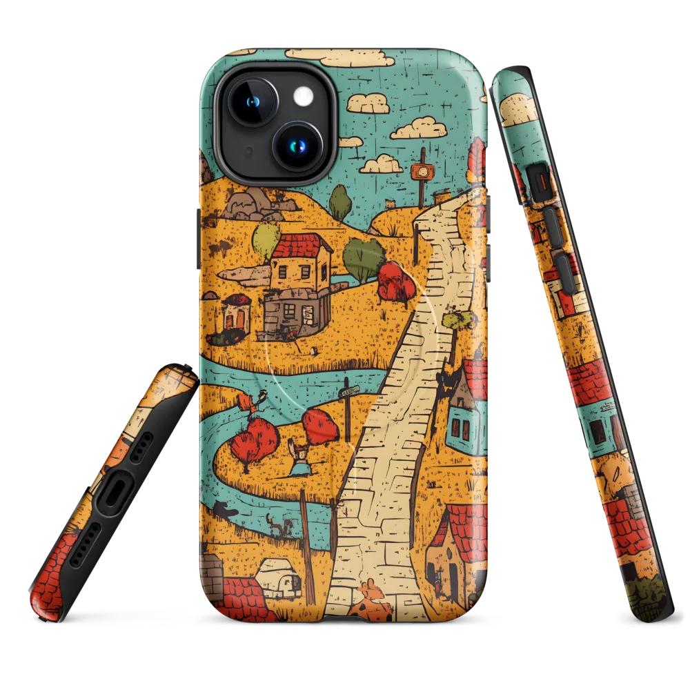Whimsical Village Landscape