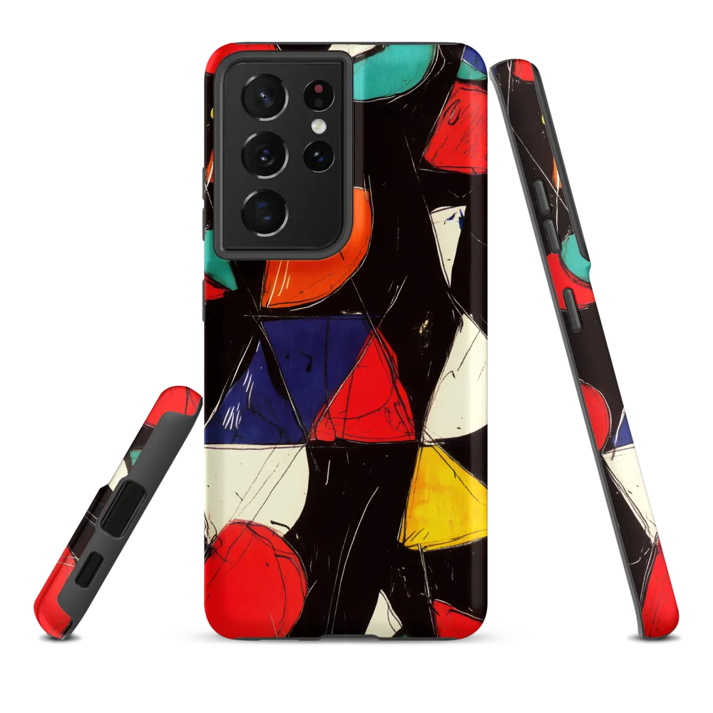 Vibrant Geometric Symphony | Phone Case |  S21 Ultra | Tough Case | Matte