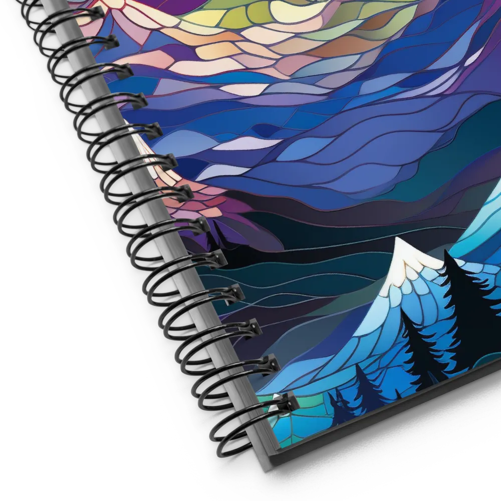 Twilight Peaks: An Abstract Mountain Landscape | Spiral Notebook