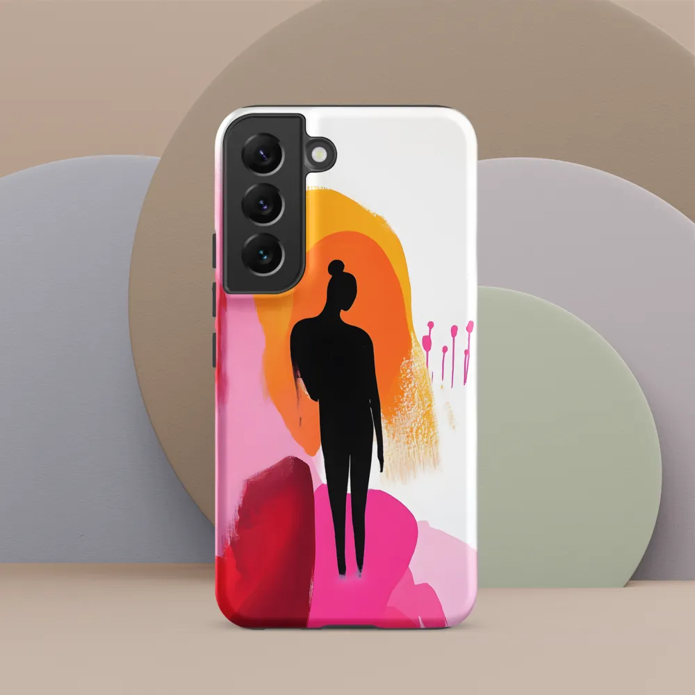 Silhouette in Colorful Abstraction