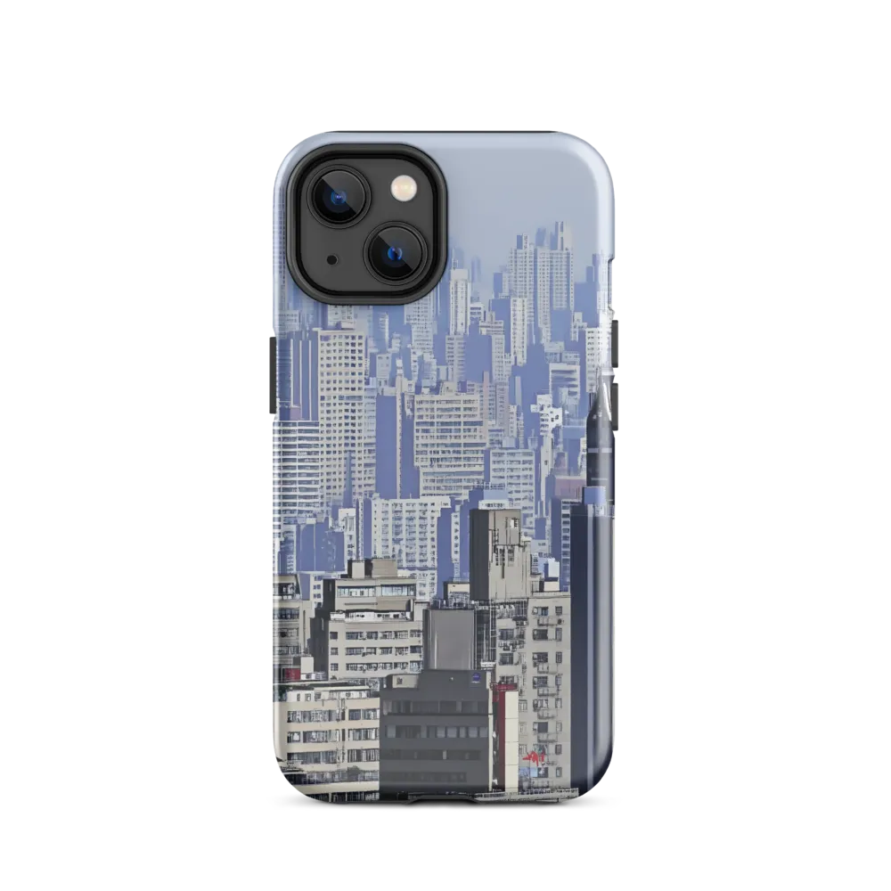 Urban Symphony: A Cityscape in Blues and Grays