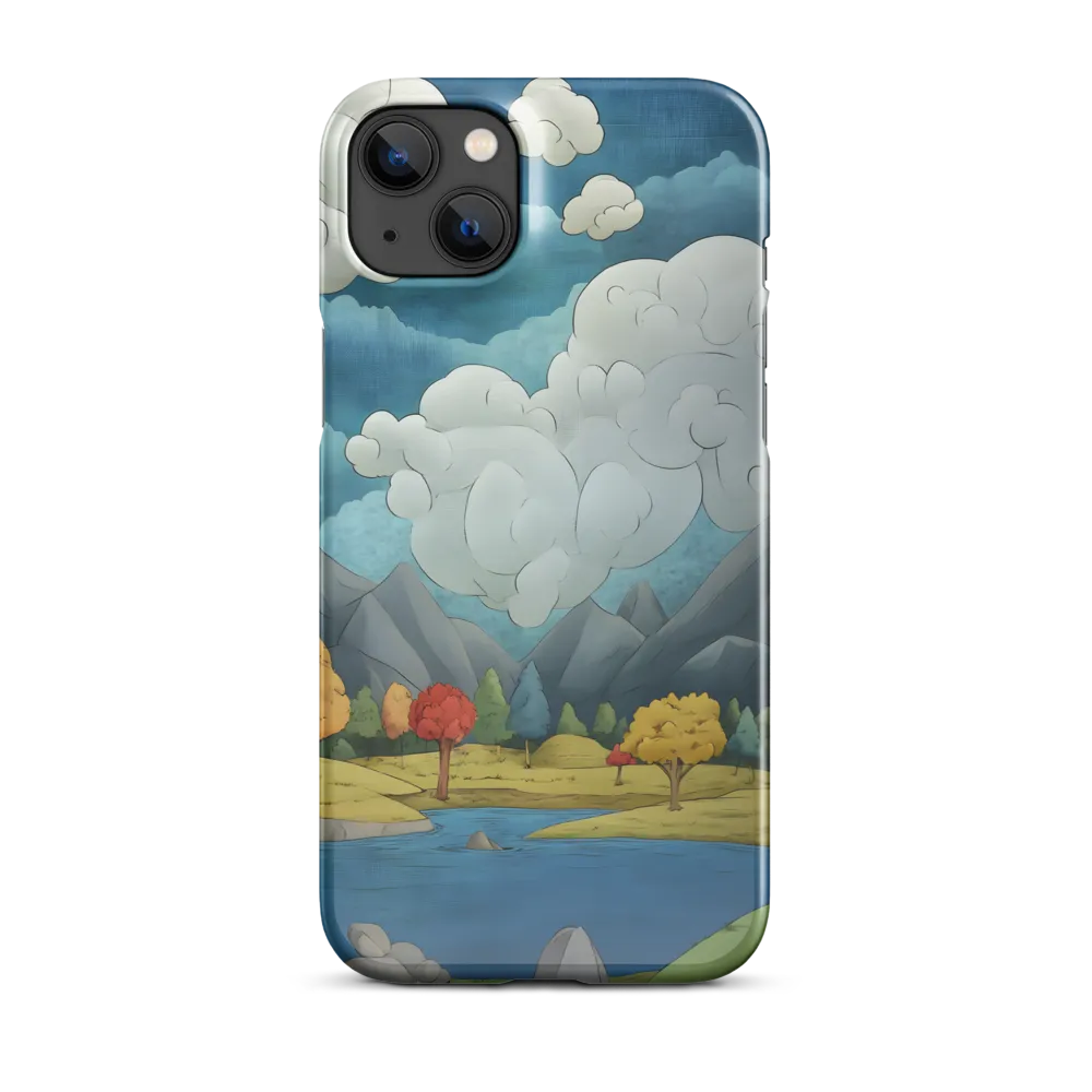 Whimsical Serenity: A Tranquil Landscape | Phone Case |  14 Plus | Snap Case | Glossy