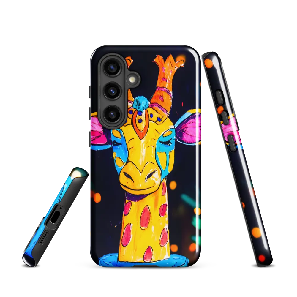 Whimsical Giraffe in Vibrant Colors
