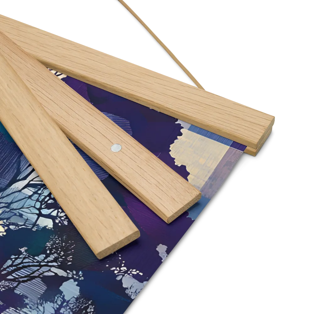 Tranquil Geometry: A Journey Through Color | Poster With Oak Wood Hanger | 16″×16″