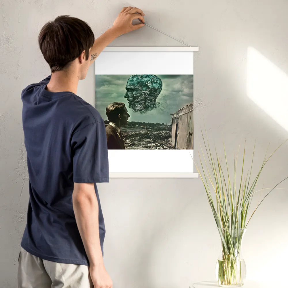 Ethereal Reflections: Identity in a Fragmented World | Poster With White Wood Hanger | 18″×24″