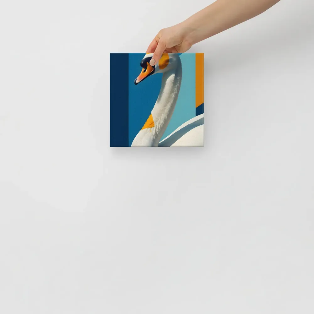 Geometric Swan 
 Canvas | 8″x 8″