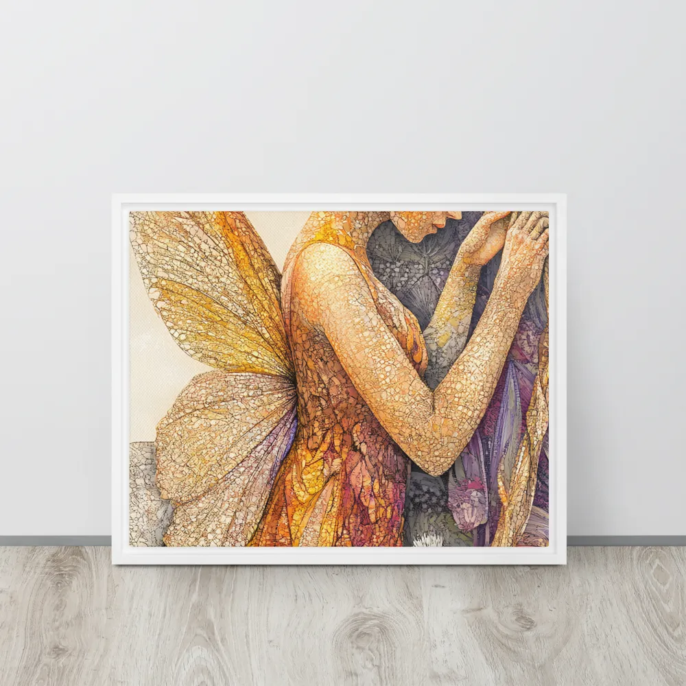 Whispers of the Frosted Meadow | Canvas with White Frame | 16″×20″