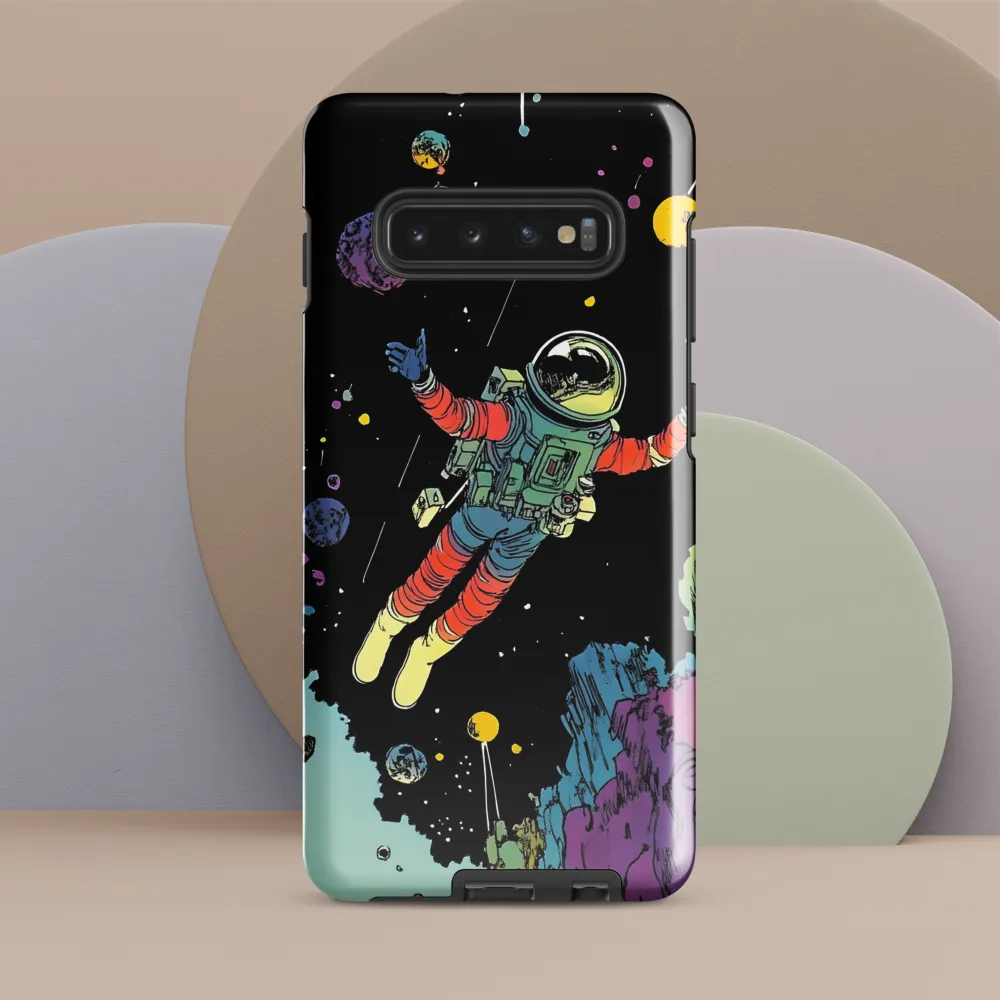 Celestial Voyage: The Astronaut's Journey | Phone Case |  S10 Plus | Tough Case | Glossy