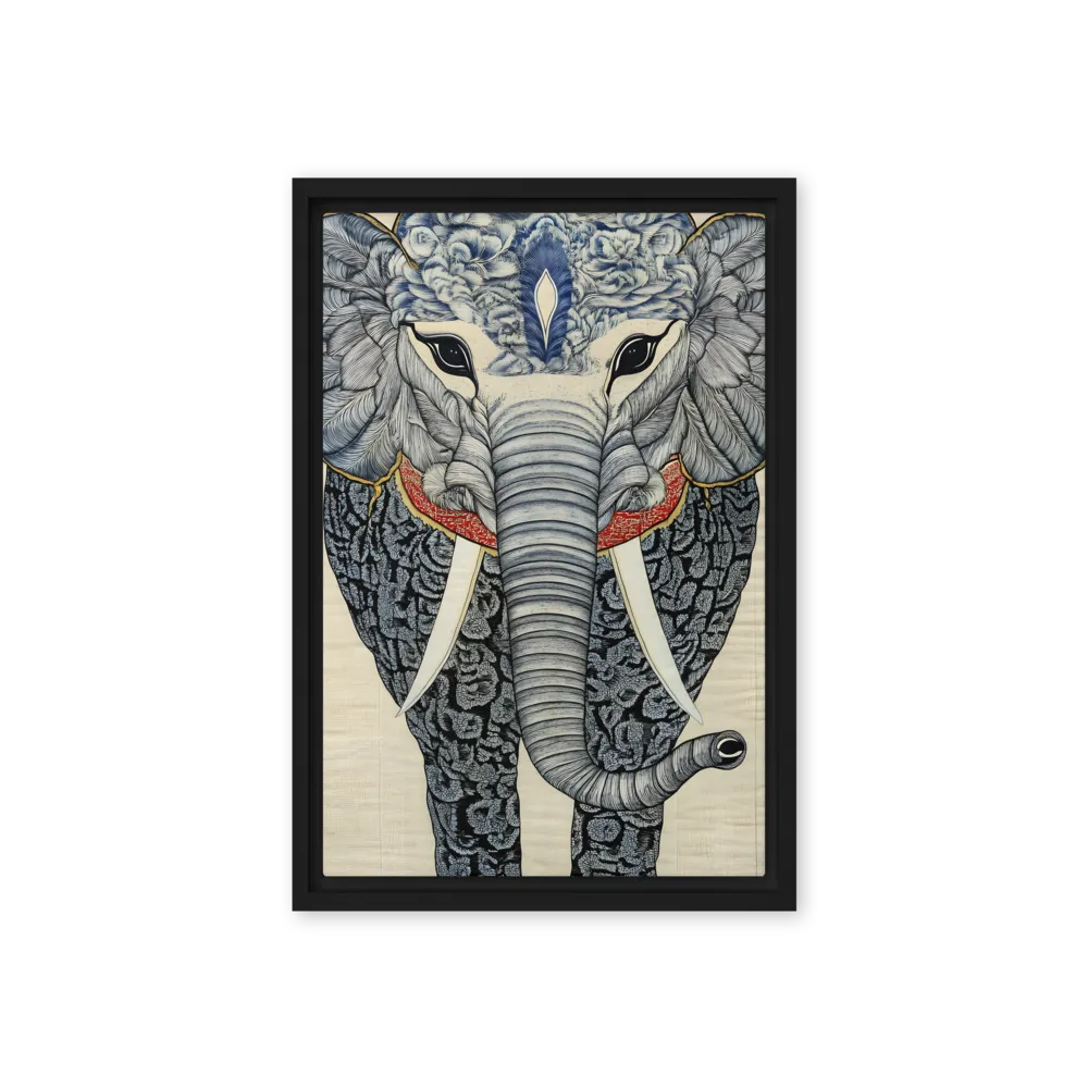 Majesty of the Elephant | Canvas with Black Frame | 12″×18″