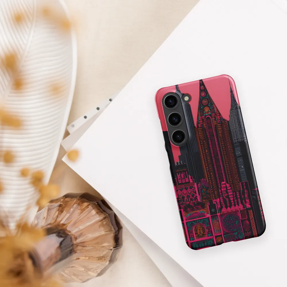 Urban Vibrance: A Digital Exploration of Skyscrapers | Phone Case |  S23 | Snap Case | Matte