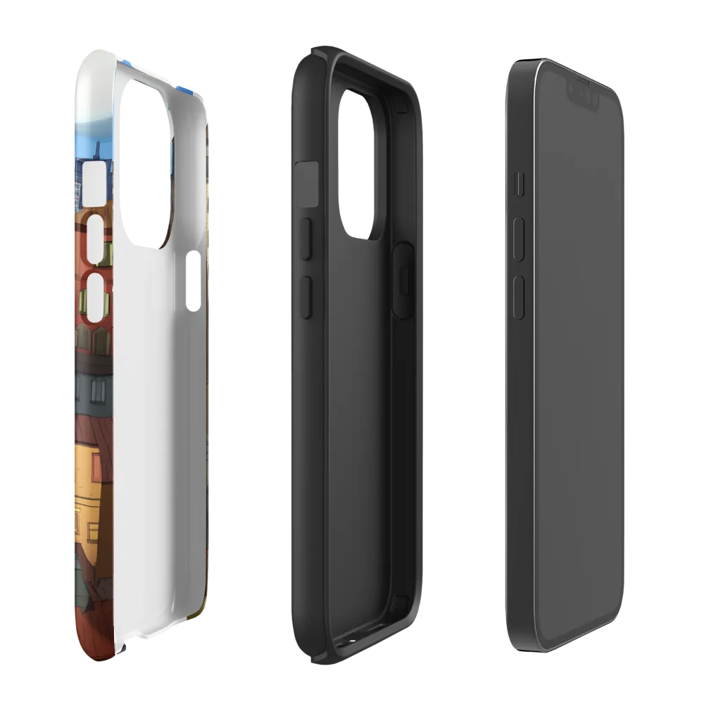 Urban Symphony: A Colorful Cityscape | Phone Case |  13 Pro | Tough Case | Matte