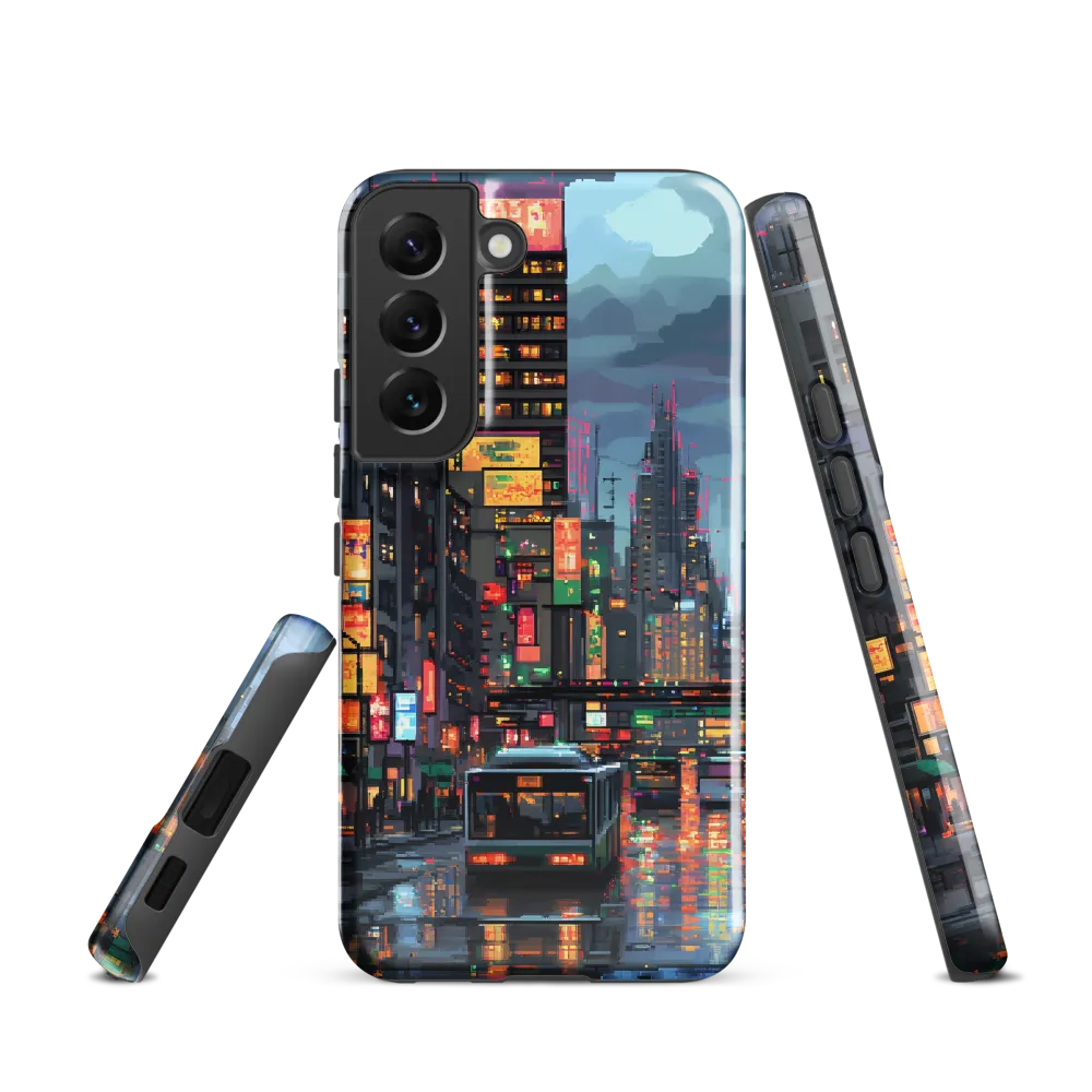 Neon Dreams: A Pixelated Urban Night