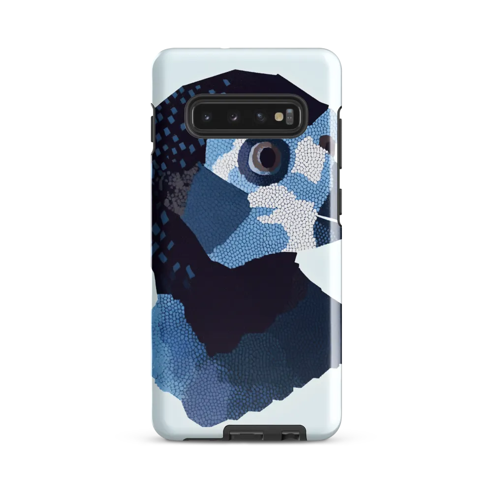 Abstract Avian Portrait in Blue | Phone Case |  S10 Plus | Tough Case | Glossy