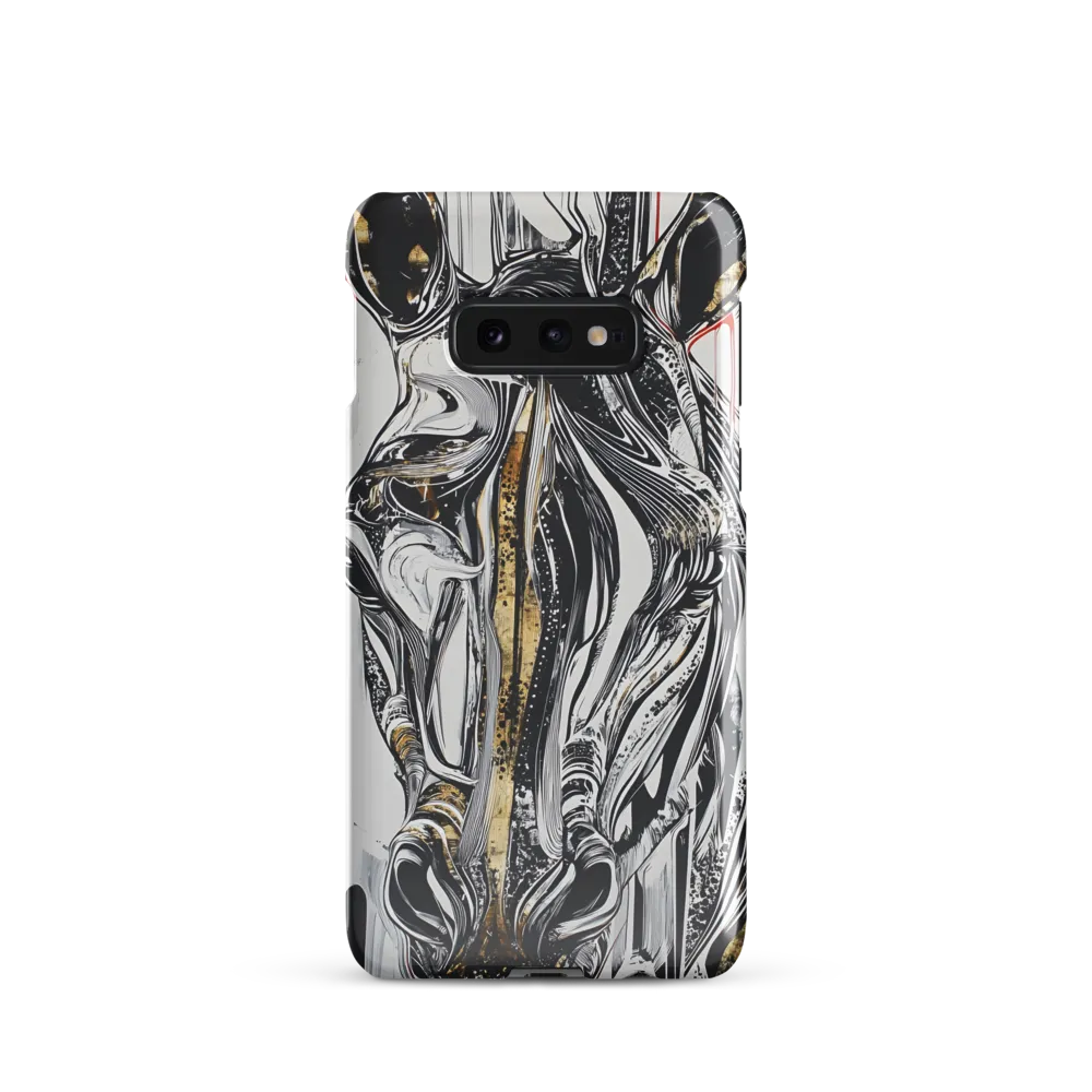 Ethereal Majesty: The Abstract Zebra | Phone Case |  S10e | Snap Case | Glossy