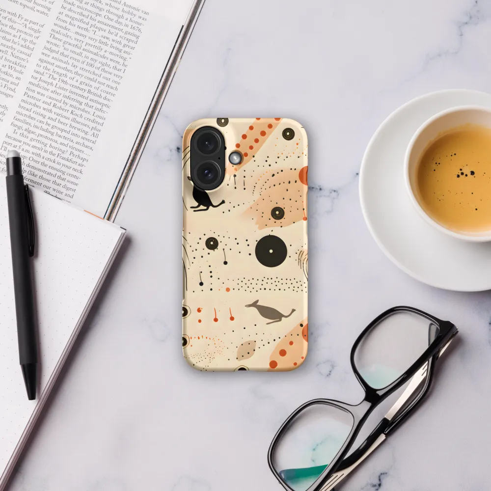 Playful Patterns in Earth Tones | Phone Case |  16 | Snap Case | Matte